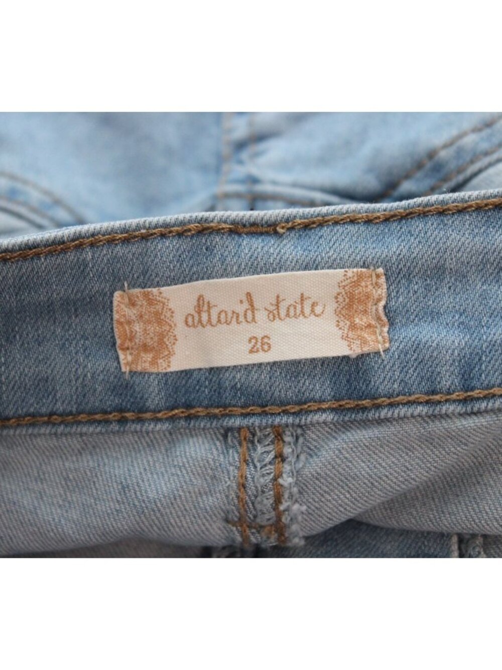 NWT Altar'd State Jeans Size 26 High Rise Flare Stretch Denim Star Festival Boho - Picture 12 of 13